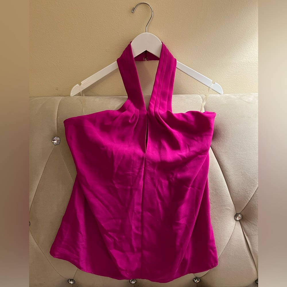 Magenta Halter Top By DO+BE